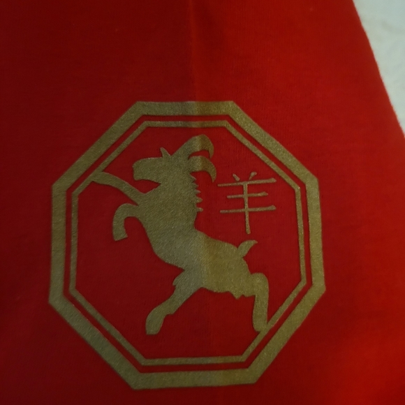 Vintage NEW tags NBA Basketball Rocket Chinese Year of Lamb Adidias T Shirt Sz S - Picture 3 of 5